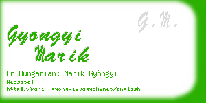 gyongyi marik business card