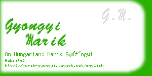 gyongyi marik business card